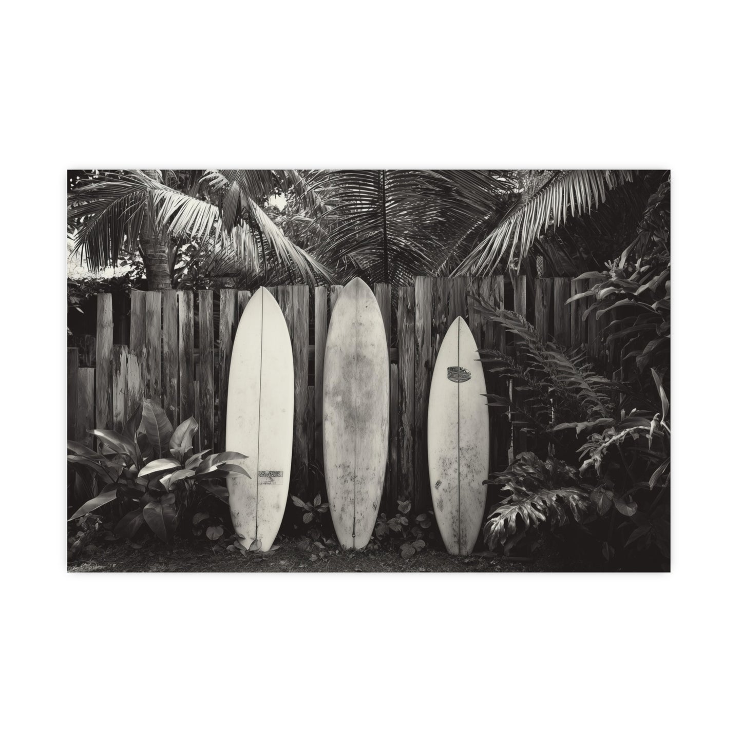 Surfs Up 2 - Black and White Poster Print | Monochrome Wall Art | Digital Download or Physical Print