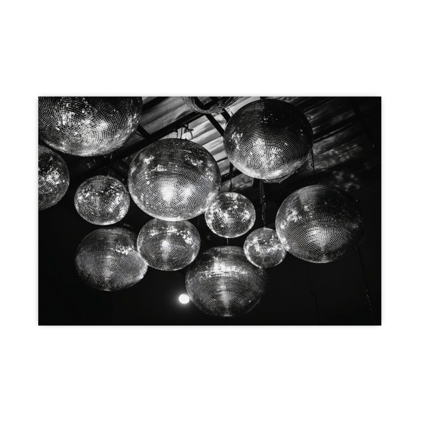 Disco Party – Black and White Poster Print | Monochrome Wall Art | Digital Download or Physical Print