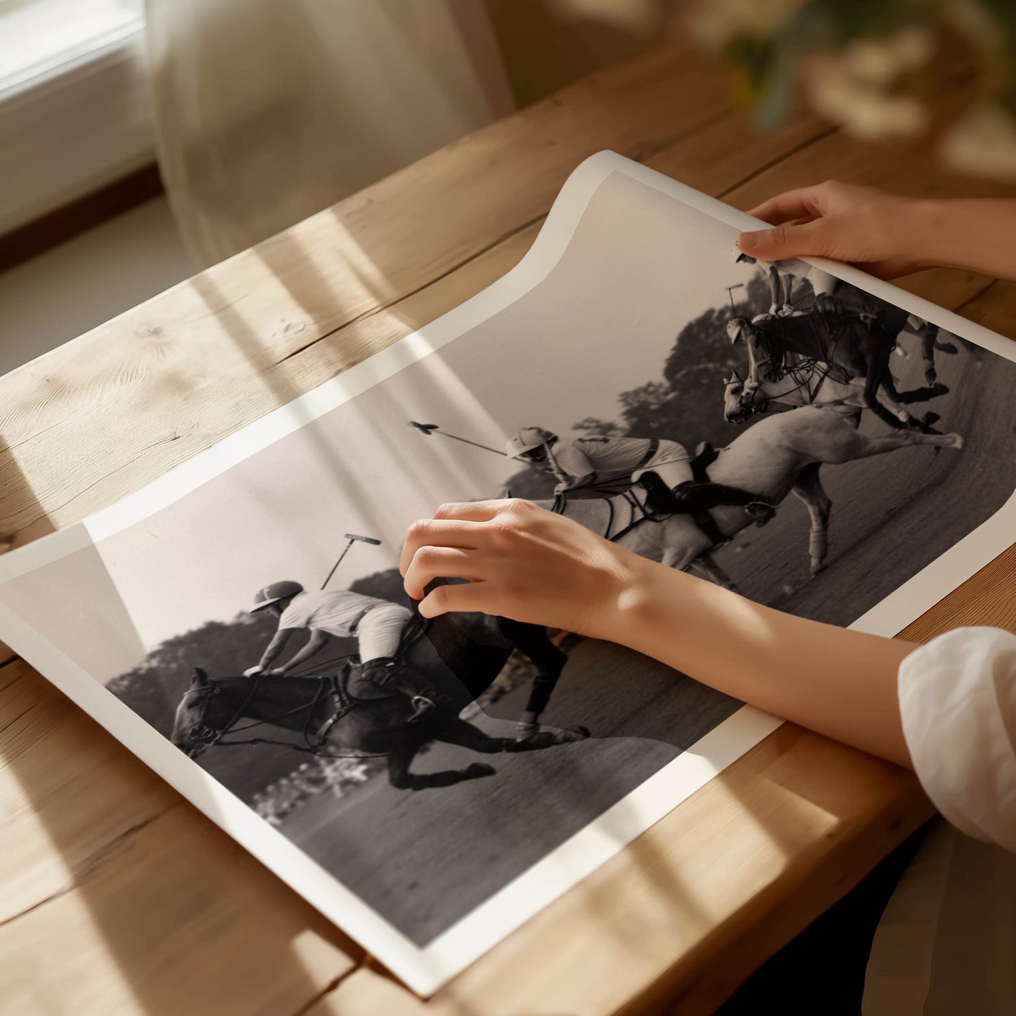 Polo Players - Black and White Poster Print | Monochrome Wall Art | Digital Download or Physical Print