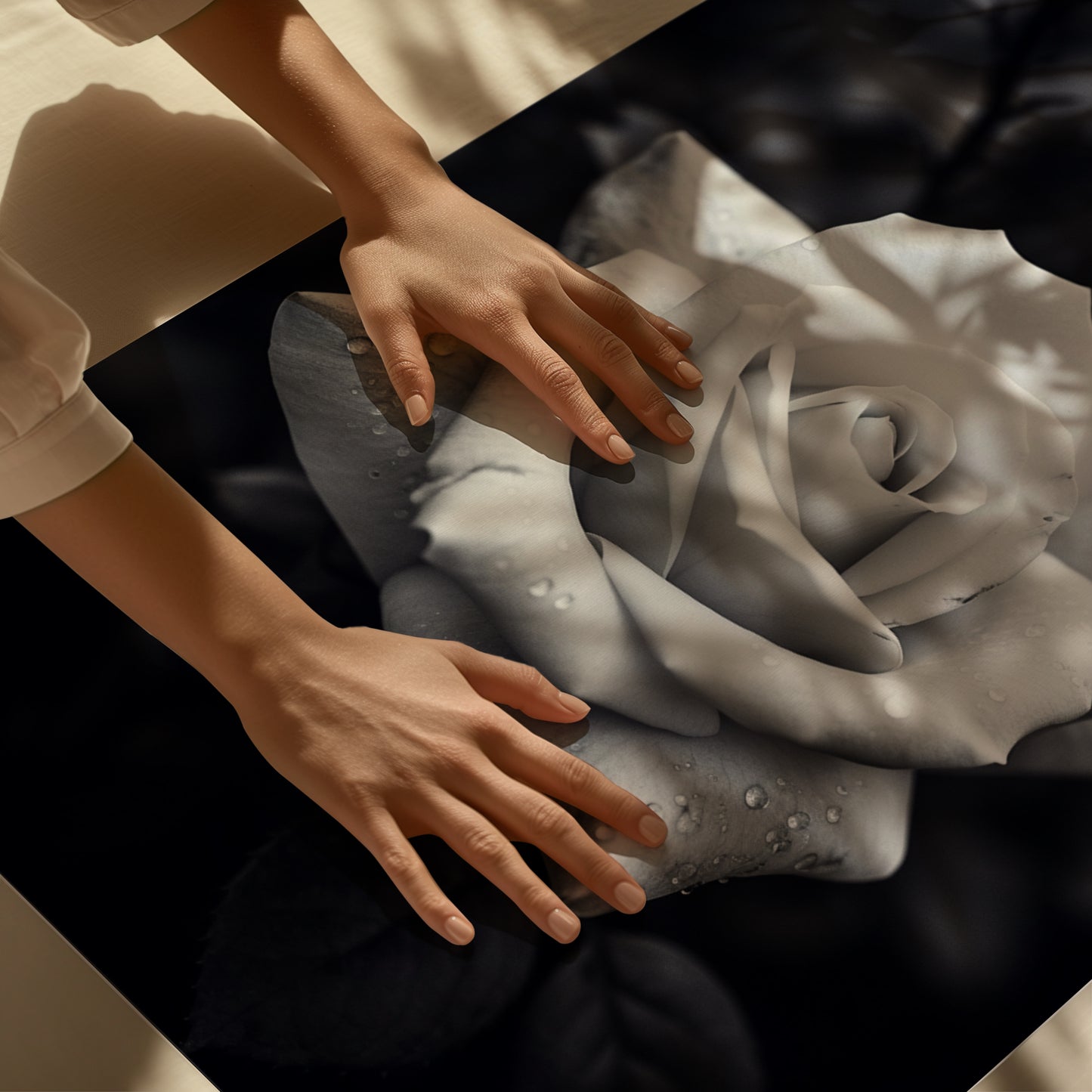 Rugged Rose - Black and White Poster Print | Monochrome Wall Art | Digital Download or Physical Print