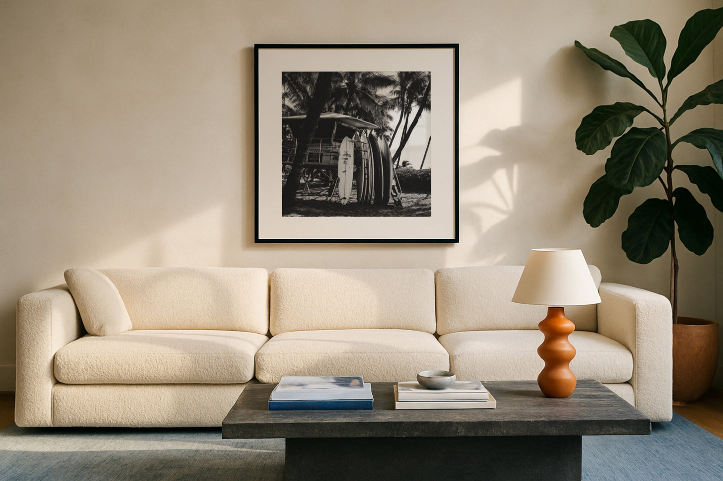 Surfs Up - Black and White Poster Print | Monochrome Wall Art | Digital Download or Physical Print