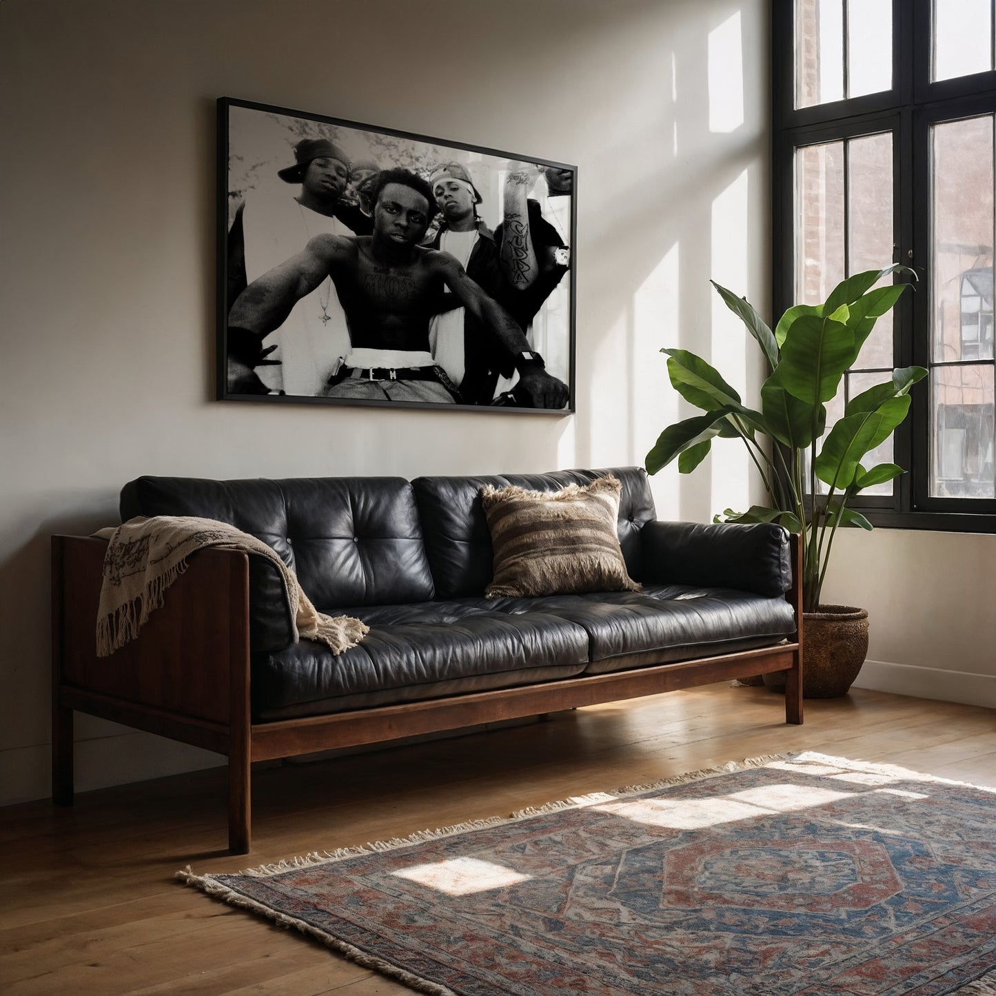 Weezy F Baby Wall - Black and White Poster Print | Monochrome Wall Art | Digital Download or Physical Print