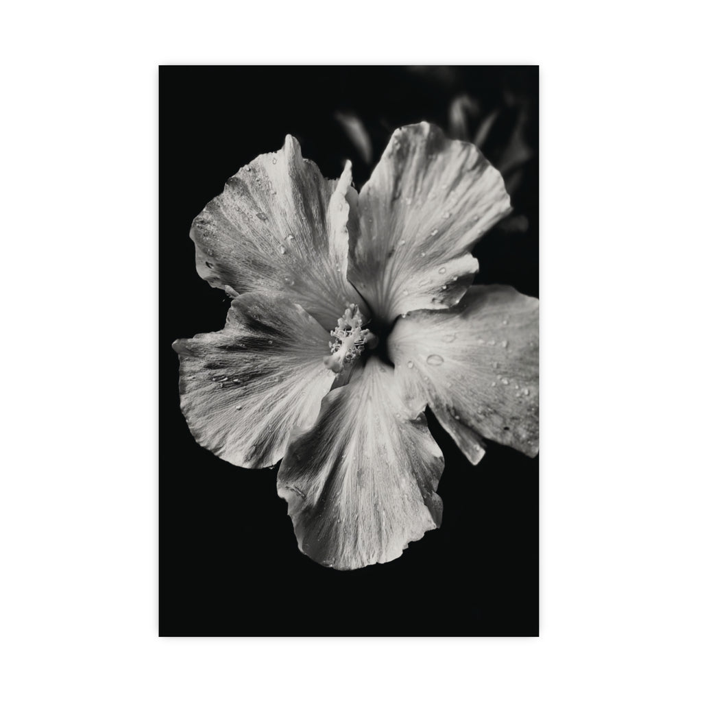 Tropical Bloom - Black and White Wall Art | Floral Art Prints | Instant Printable Download or Physical Print