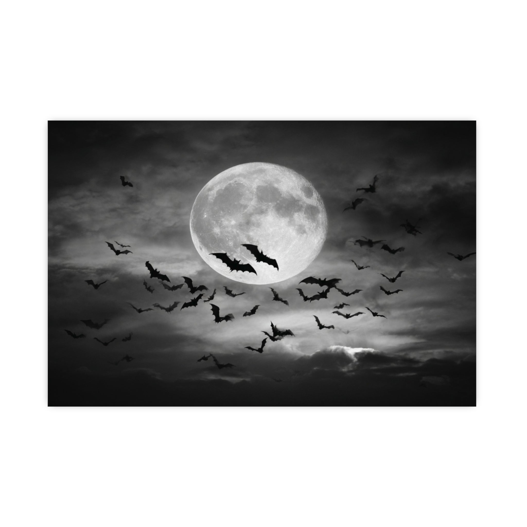 After Dark - Black and White Poster Print | Spooky Halloween Wall Art | Printable Digital Download or Physical Print