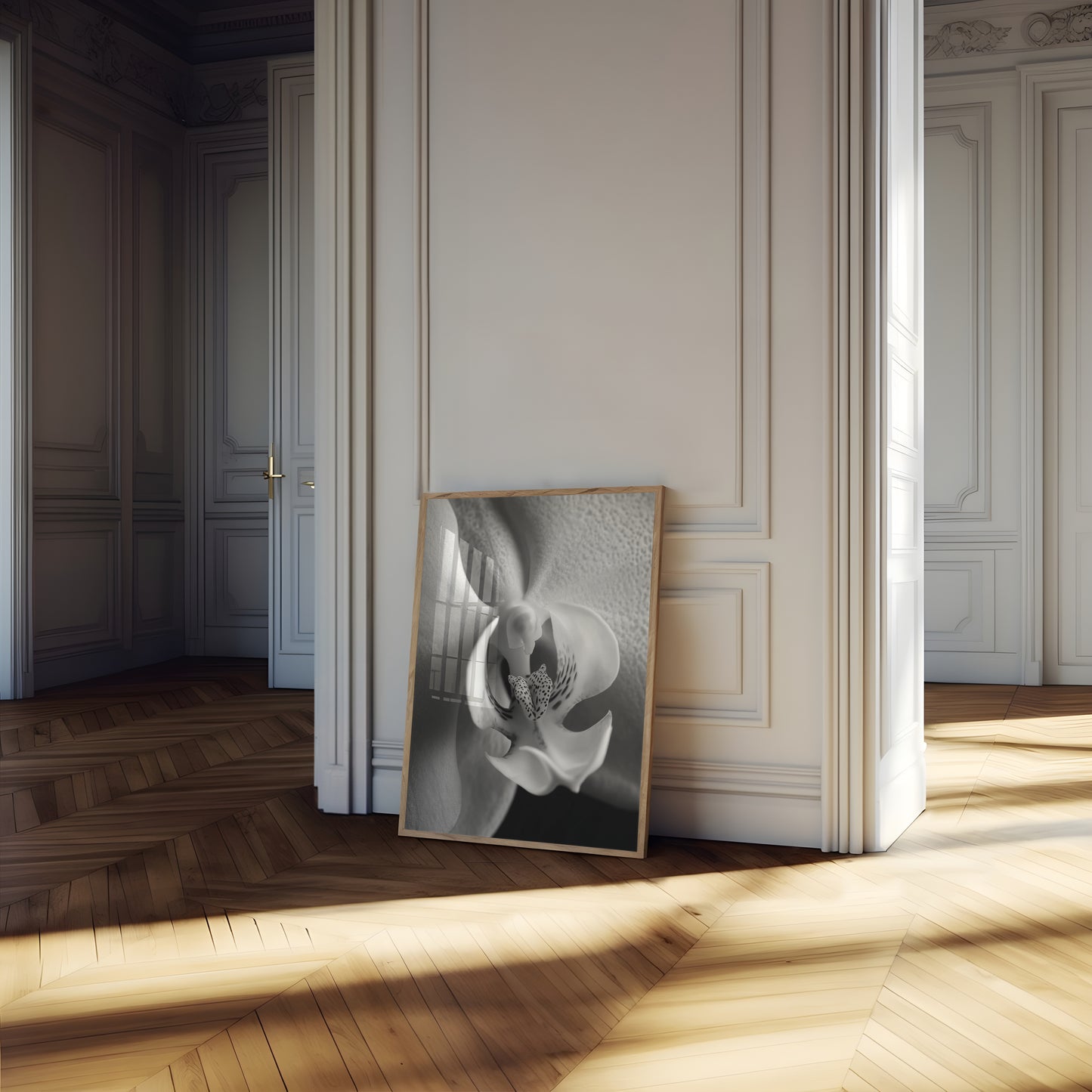 Delicate Orchid Part 2 - Black and White Poster Print | Monochrome Wall Art | Digital Download or Physical Print