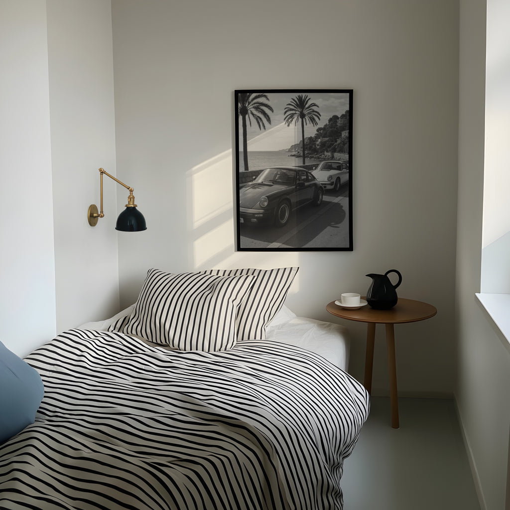 French Riviera - Black and White Wall Art | Vintage Art Prints | Instant Printable Download or Physical Print