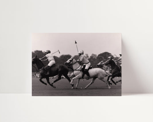 Polo Players - Black and White Poster Print | Monochrome Wall Art | Digital Download or Physical Print