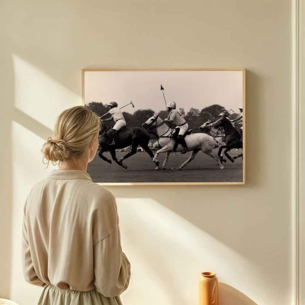 Polo Club - Black and White Wall Art | Modern Art Prints | Instant Printable Download or Physical Print