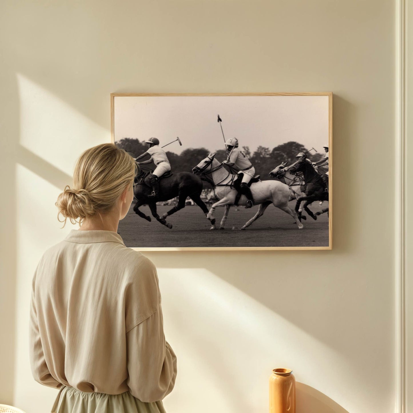 Polo Players - Black and White Poster Print | Monochrome Wall Art | Digital Download or Physical Print