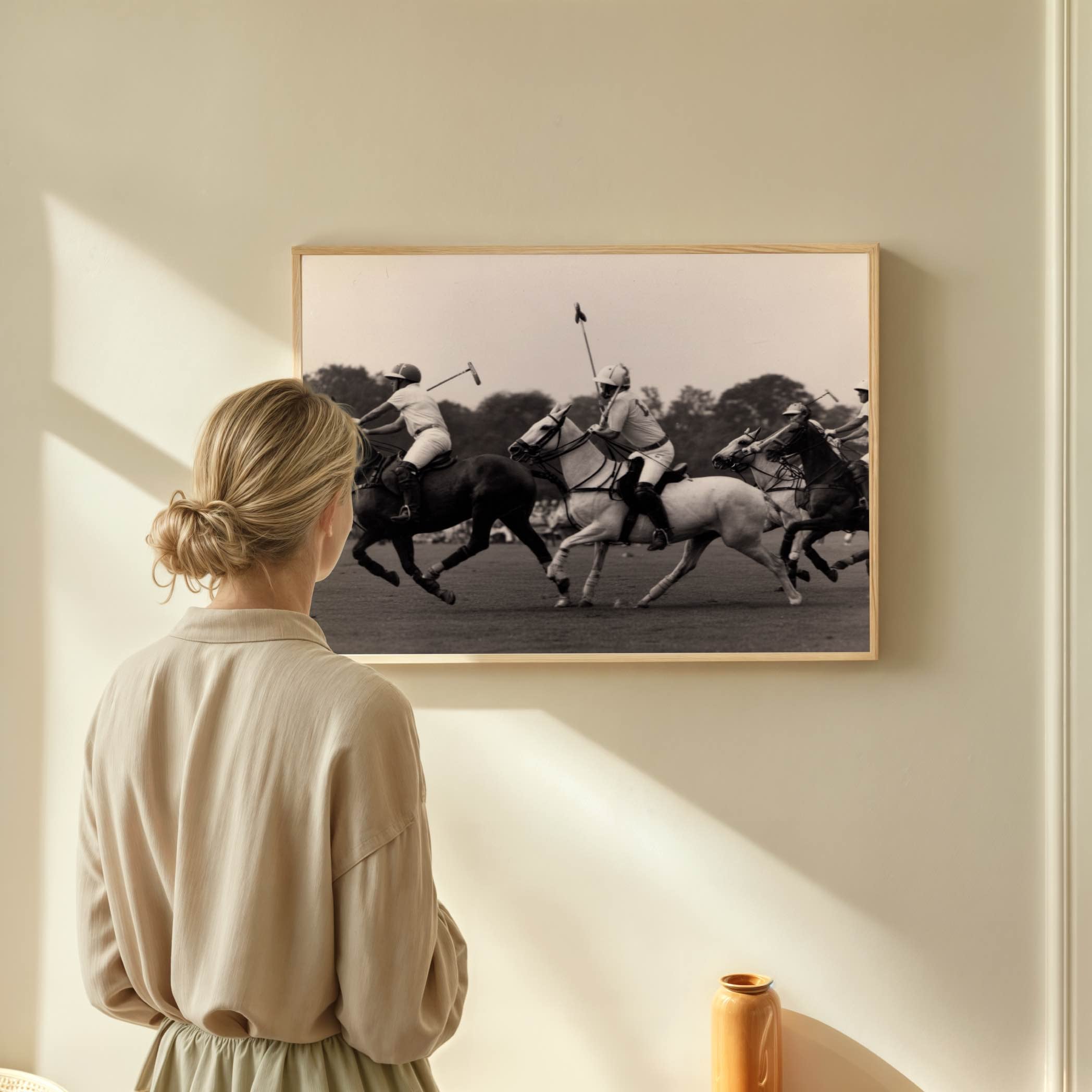 Polo Club - Black and White Wall Art | Modern Art Prints | Instant Printable Download or Physical Print