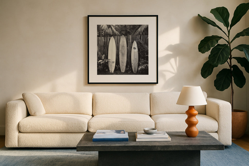 Beach Break - Black and White Surf Wall Art | Coastal Art Prints | Instant Printable Download or Physical Print