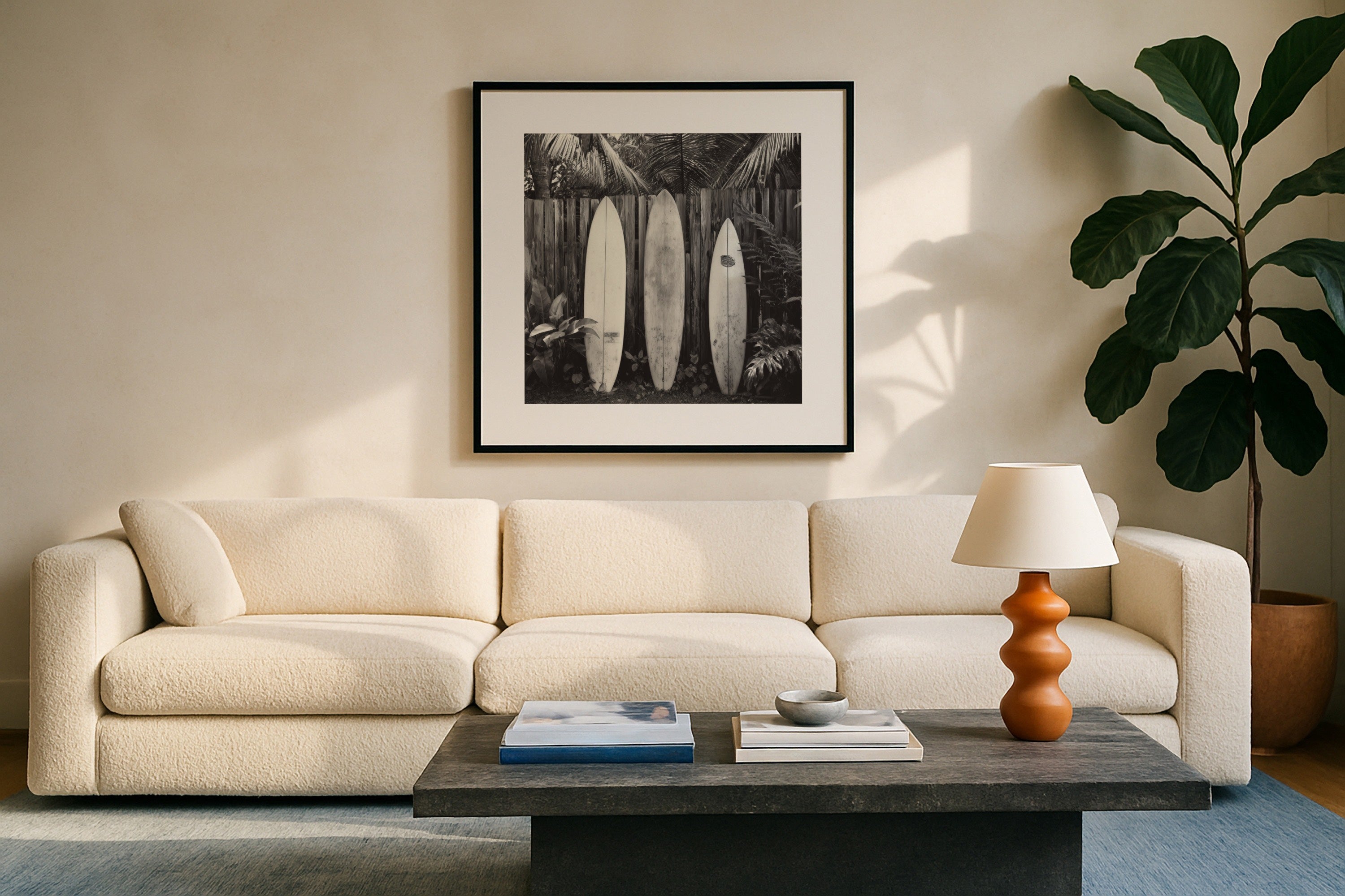 Beach Break - Black and White Surf Wall Art | Coastal Art Prints | Instant Printable Download or Physical Print