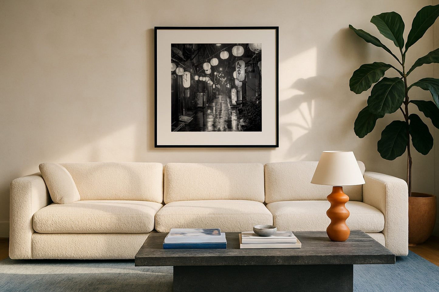 Tokyo Alley -Black and White Poster Print | Monochrome Wall Art | Digital Download or Physical Print