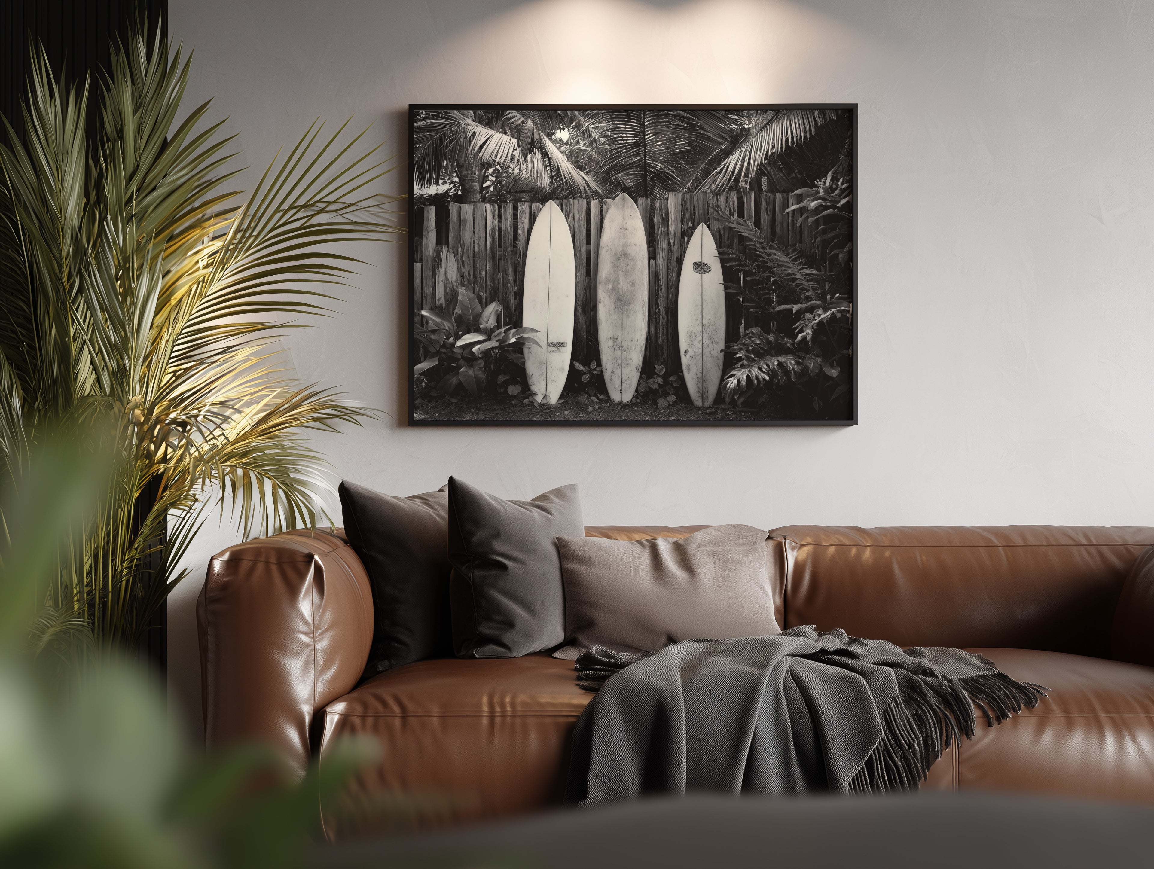 Beach Break - Black and White Surf Wall Art | Coastal Wall Art Print | Instant Printable Download or Physical Print