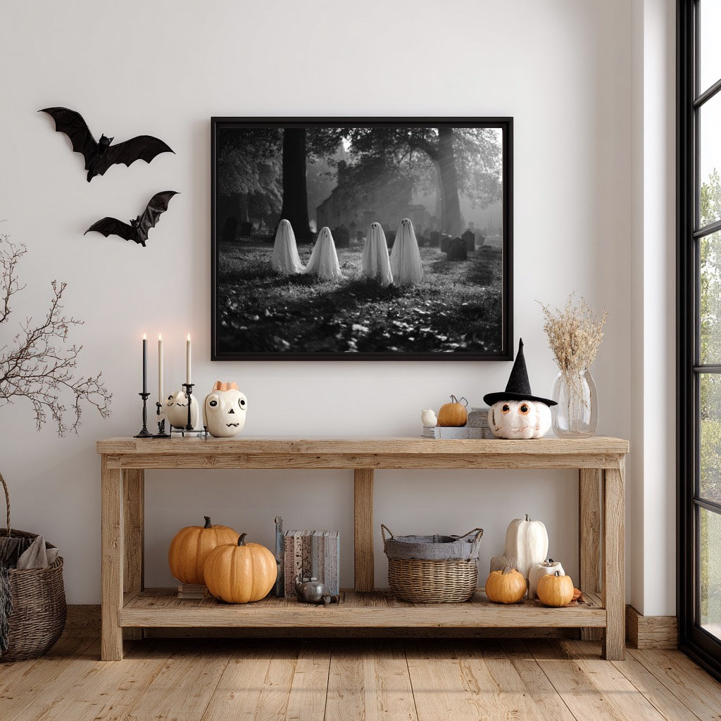 BOO!- Black and White Poster Print | Monochrome Wall Art | Digital Download or Physical Print Available