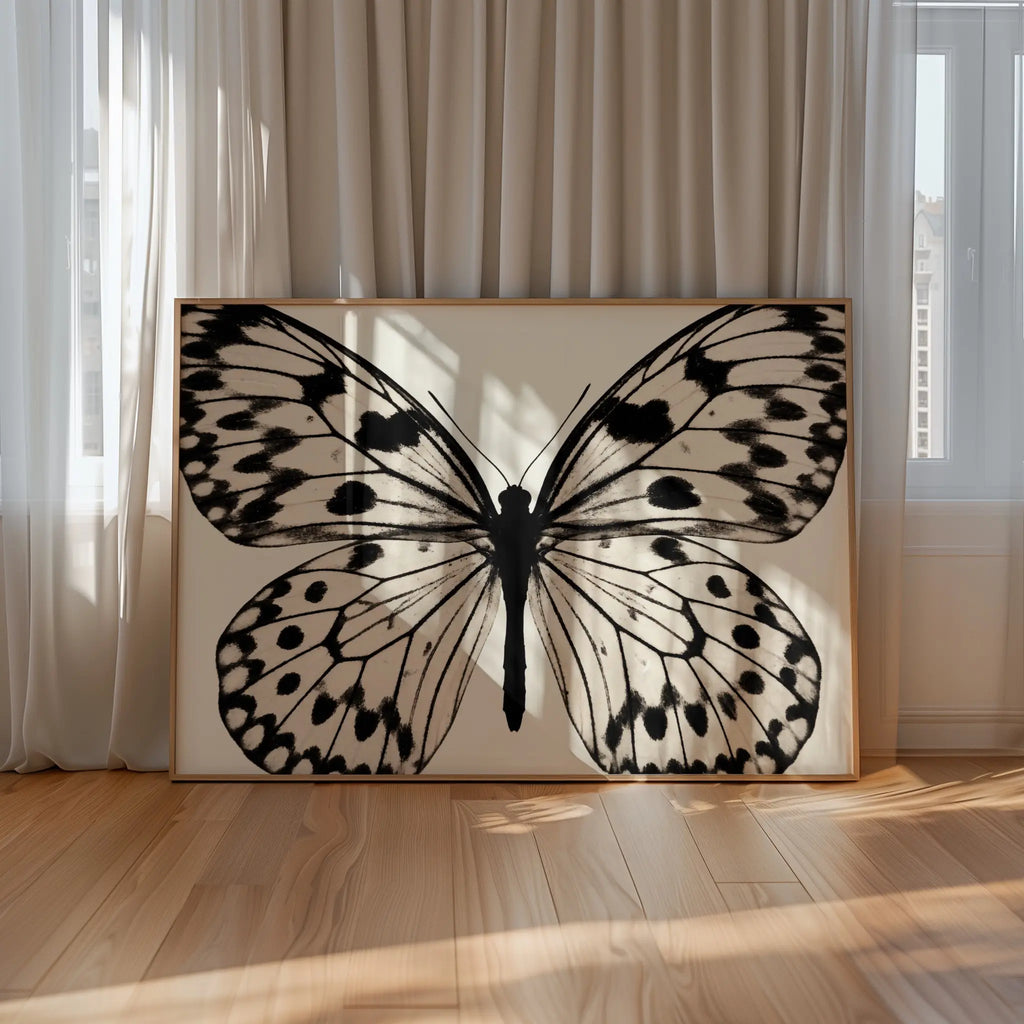 Butterfly Effect - Black and White Poster Print | Butterfly Wall Art | Digital Download or Physical Print