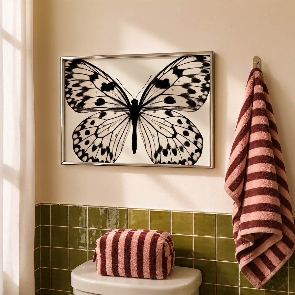 Butterfly Effect - Black and White Poster Print | Butterfly Wall Art | Digital Download or Physical Print