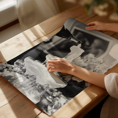 Champagne Showers - Black and White Wall Art | Modern Art Prints | Instant Printable Download or Physical Print