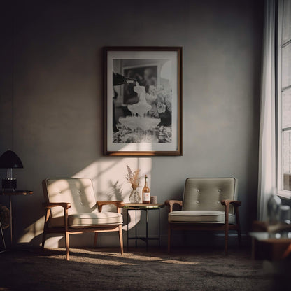 Champagne Showers - Black and White Wall Art | Modern Art Prints | Instant Printable Download or Physical Print