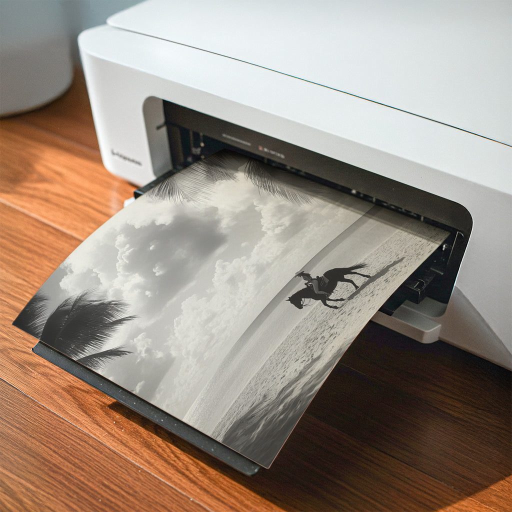 printer printing digital download coastal cowgirl black and white wall art for gallery wall