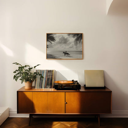 Coastal Cowgirl -  Black and White Wall Art | Coastal Art Prints | Instant Printable Download or Physical Print