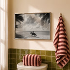 Coastal Cowgirl -  Black & White Wall Art | Coastal Poster Print | Instant Printable Download or Physical Print