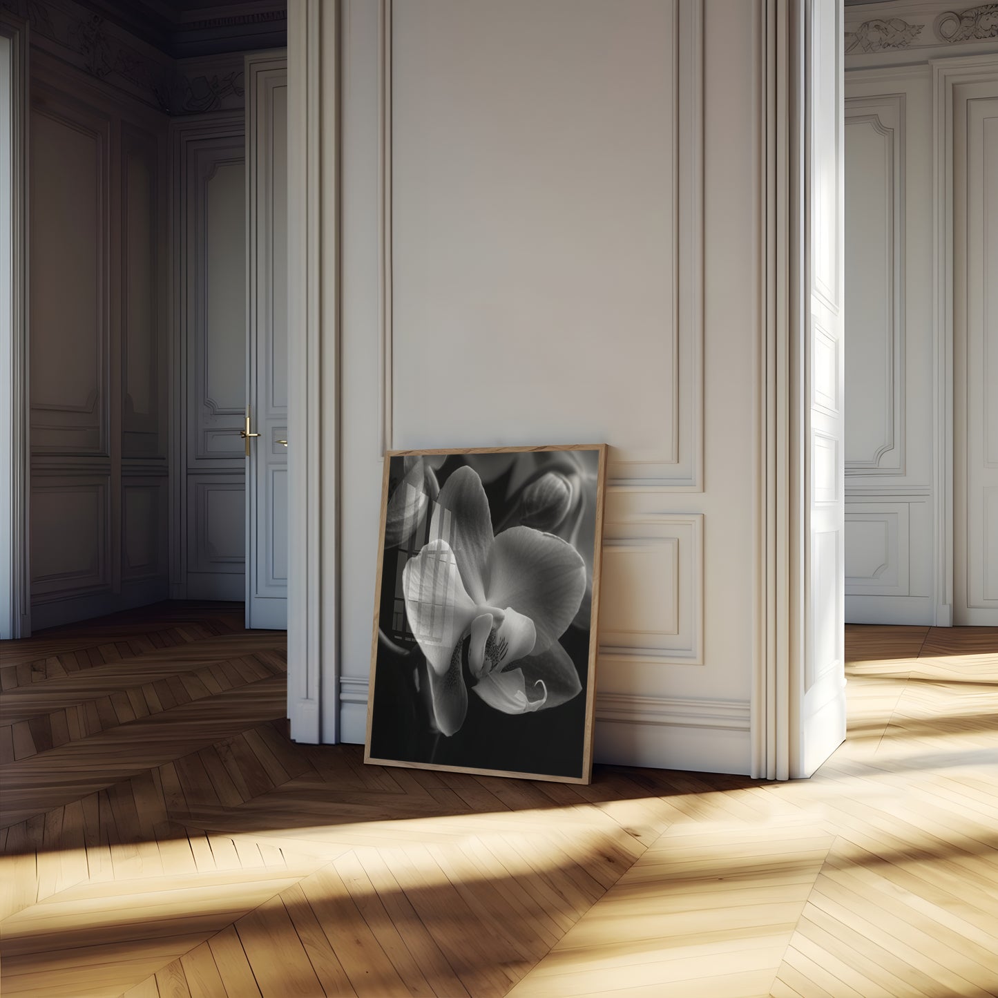 Delicate Orchid Part One - Black and White Poster Print | Monochrome Wall Art | Digital Download or Physical Print