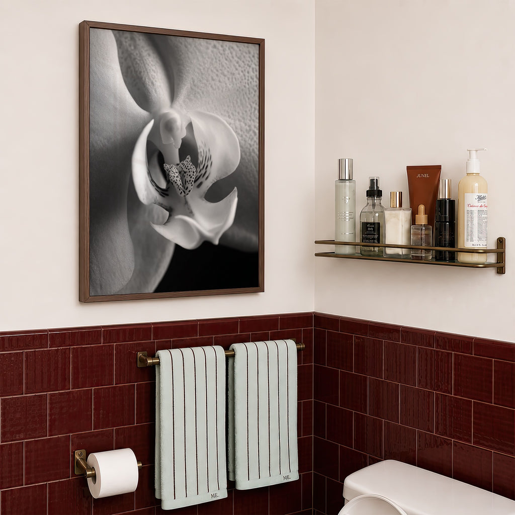 Delicate Orchid II - Black and White Wall Art | Abstract Art Prints | Instant Printable Download or Physical Print