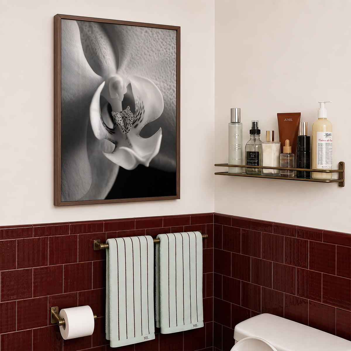 Delicate Orchid II - Black and White Wall Art | Abstract Art Prints | Instant Printable Download or Physical Print