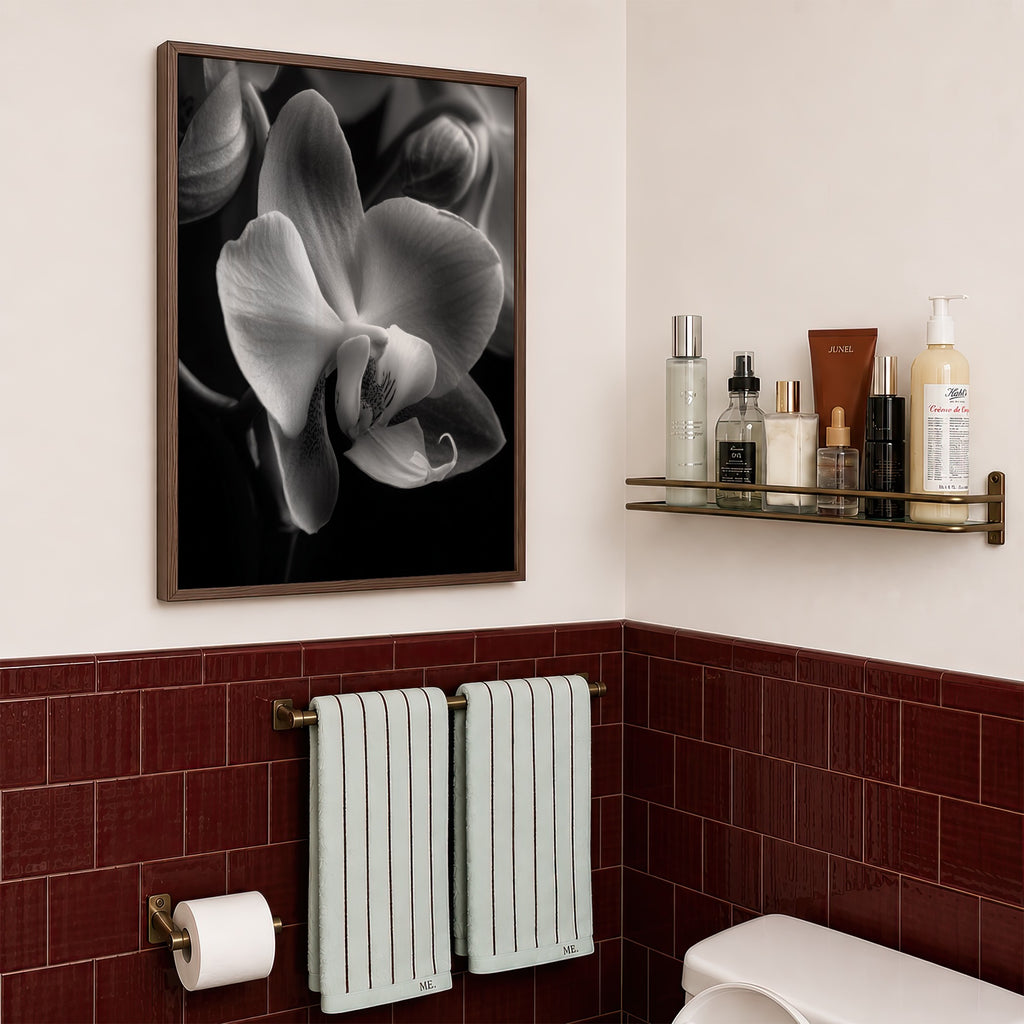Delicate Orchid I- Black and White Wall Art | Abstract Art Prints | Instant Printable Download or Physical Print