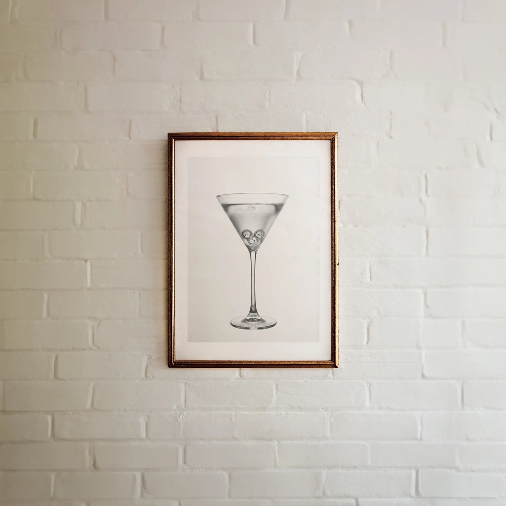 Playing Dirty - Black and White Poster Print | Cocktail Wall Art | Digital Download or Physical Print