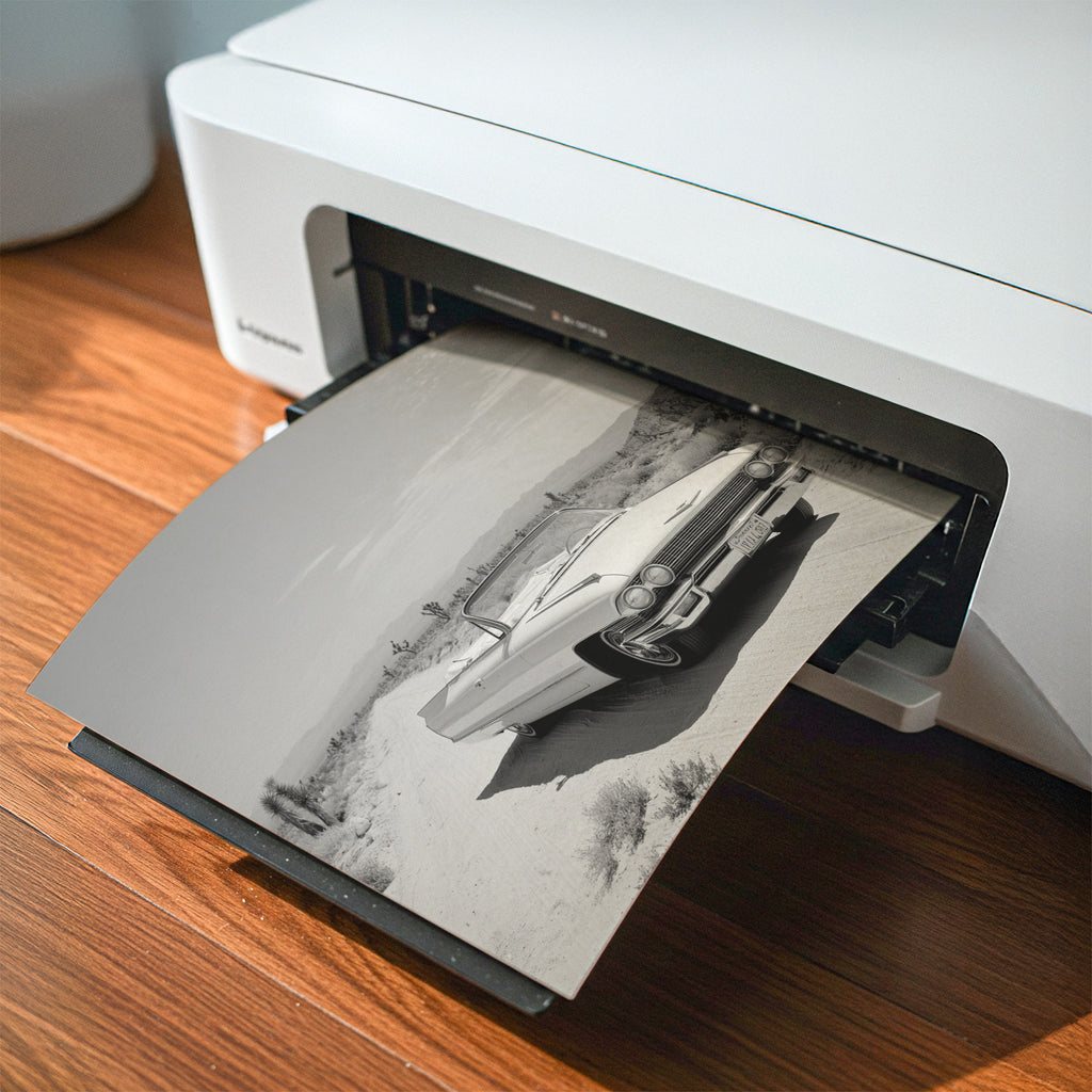 at home printer printing instant digital download of black and white print dust and dreams 