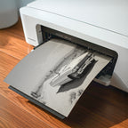 at home printer printing instant digital download of black and white print dust and dreams 