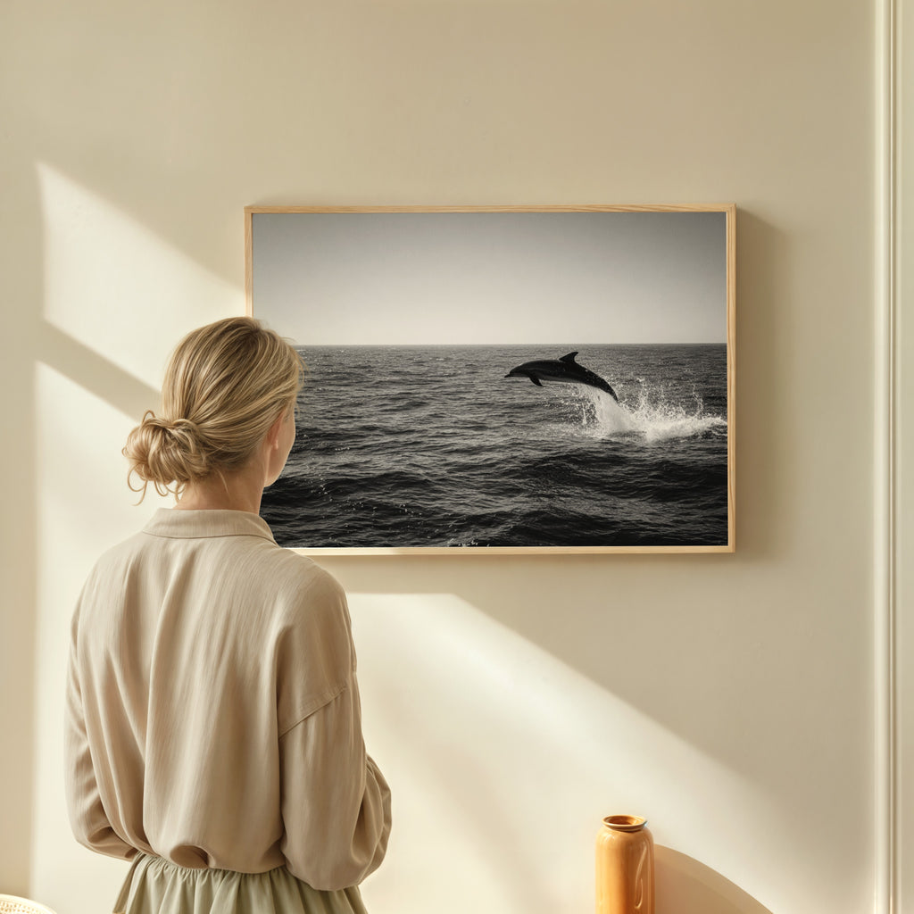 Flipper - Black and White Wall Art | Vintage Art Prints | Instant Printable Download or Physical Print