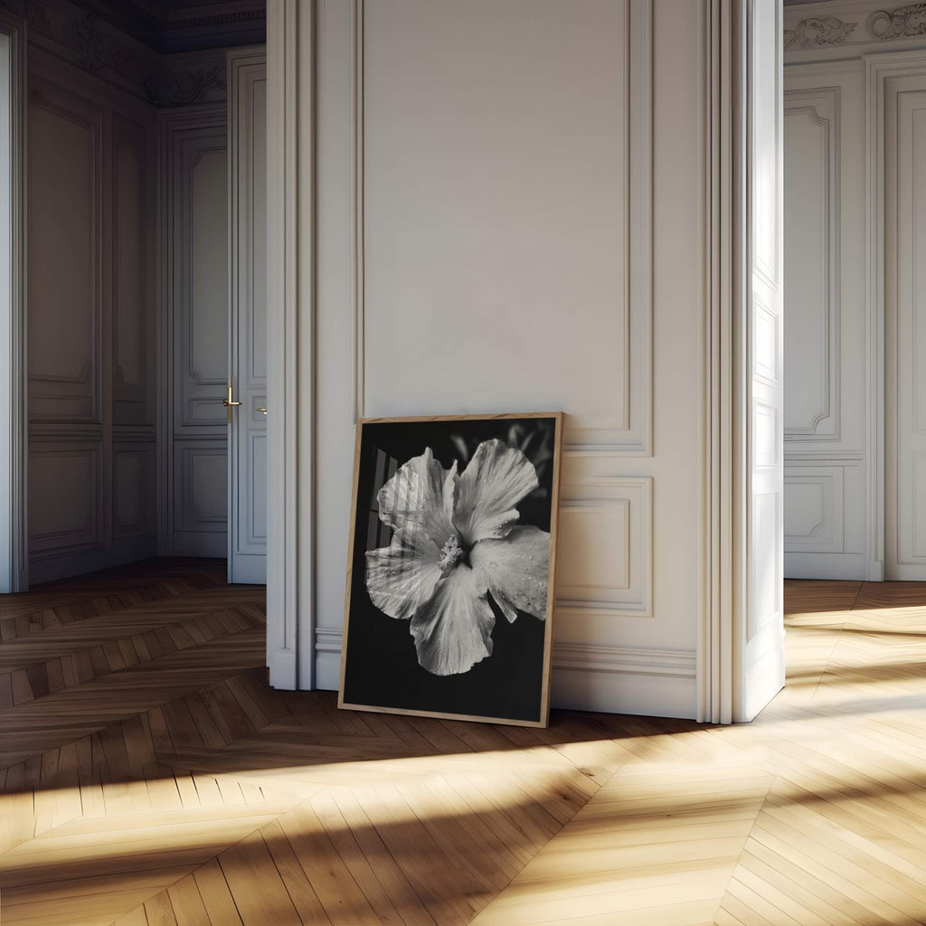 Tropical Bloom - Black and White Wall Art | Floral Art Prints | Instant Printable Download or Physical Print