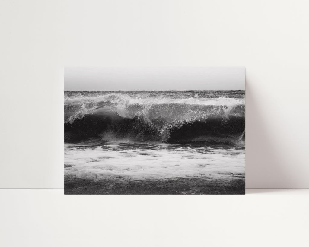 High Tide - Black and White Coastal Wall Art | Modern Art Prints | Instant Printable Download or Physical Print