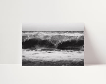 High Tide - Black and White Coastal Wall Art | Modern Art Prints | Instant Printable Download or Physical Print