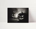 Jack-o'-lantern – Black and White Poster Print | Spooky Halloween Wall Art | Printable Digital Download or Physical Print
