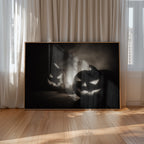 Jack-o'-lantern – Black and White Poster Print | Spooky Halloween Wall Art | Printable Digital Download or Physical Print