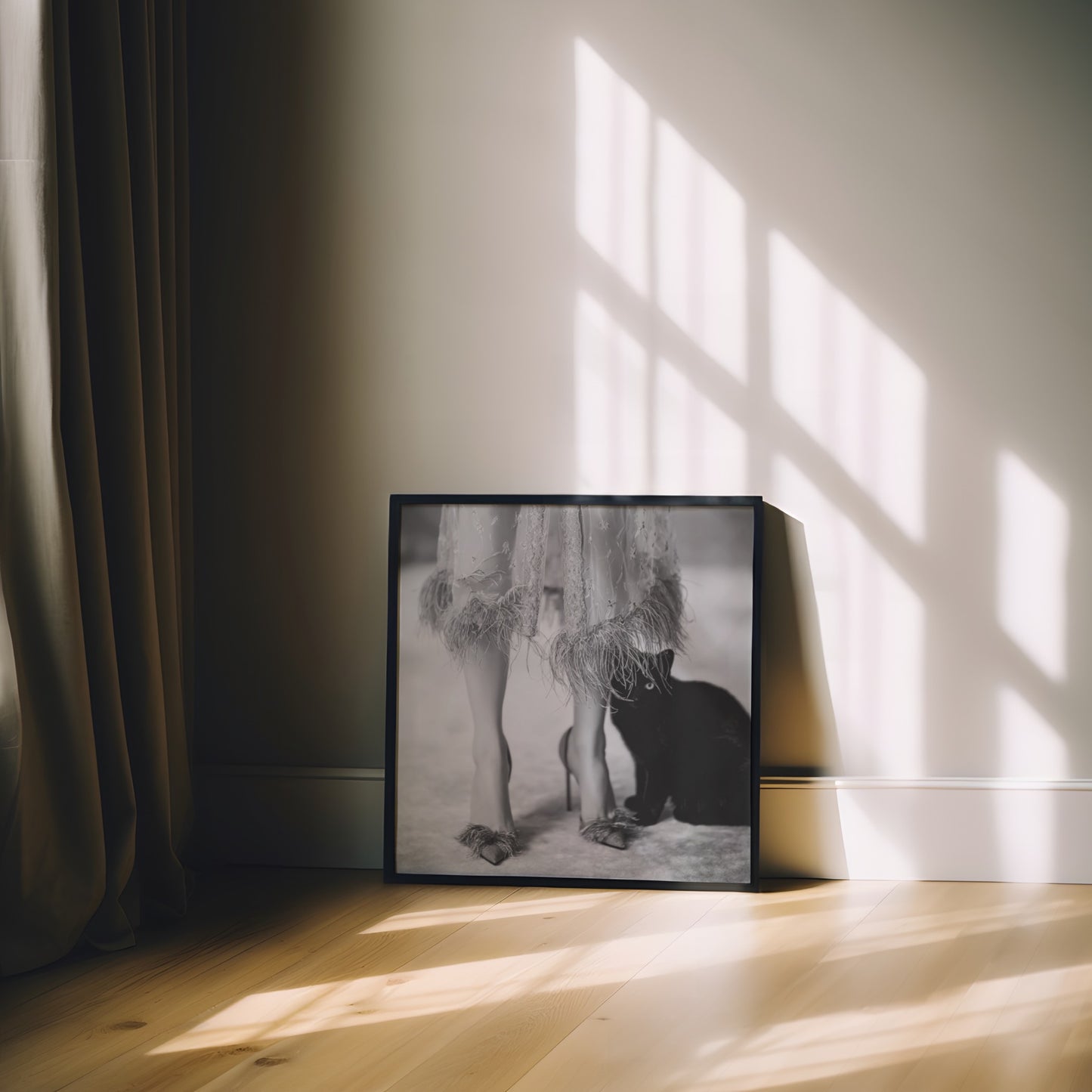 Kitty Kitty - Black and White Poster Print | Monochrome Wall Art | Digital Download or Physical Print