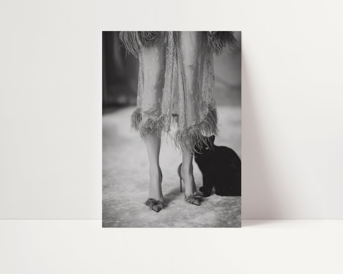 Kitty Kitty - Black and White Poster Print | Monochrome Wall Art | Digital Download or Physical Print