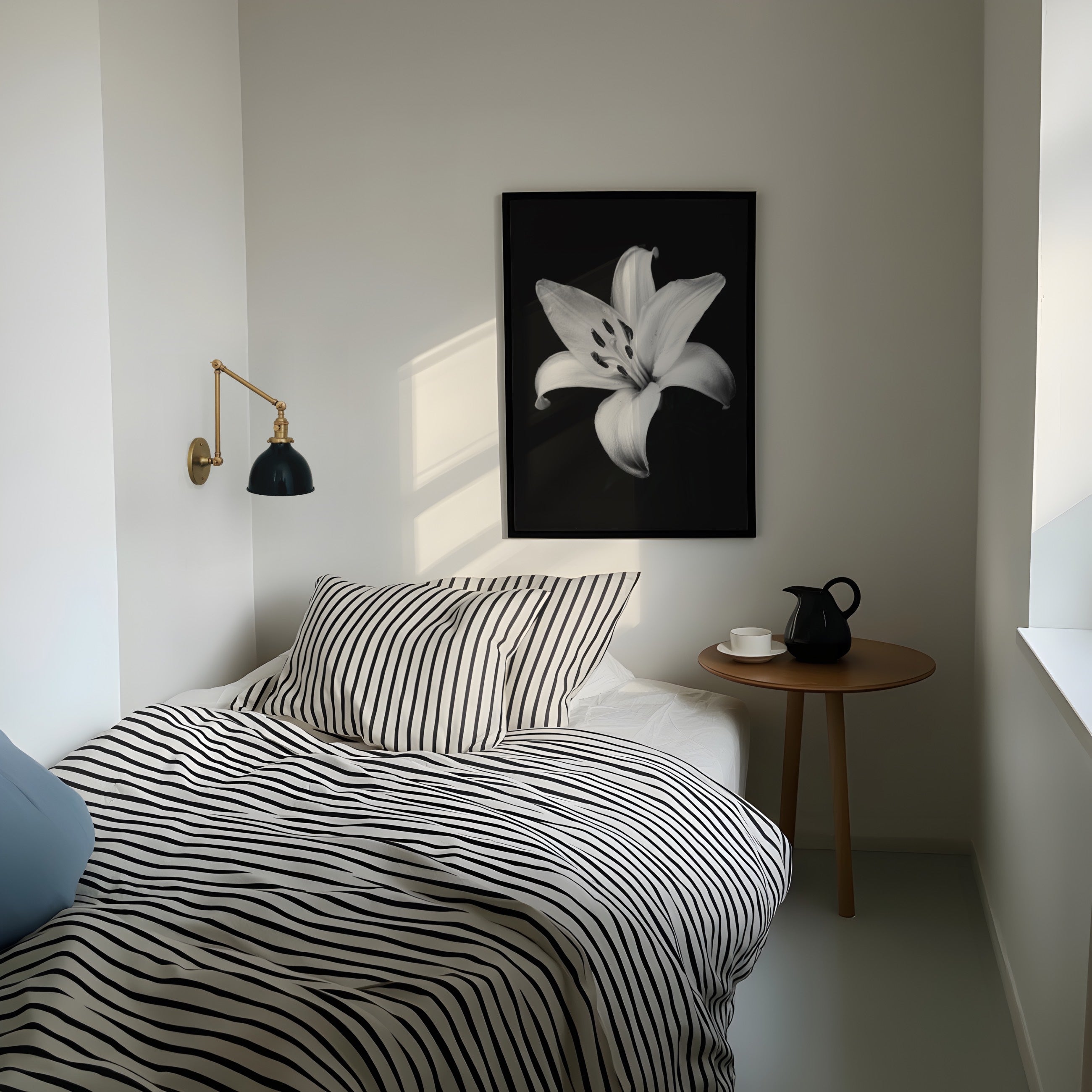 Lovely Lily - Black and White Wall Art | Floral Art Prints | Instant Printable Download or Physical Print