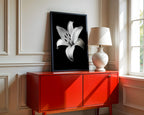 Lovely Lily - Black and White Wall Art | Floral Art Prints | Instant Printable Download or Physical Print