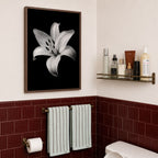 Lovely Lily - Black and White Wall Art | Floral Art Print | Instant Printable Download or Physical Print