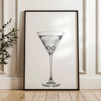 Playing Dirty - Black and White Poster Print | Cocktail Wall Art | Digital Download or Physical Print