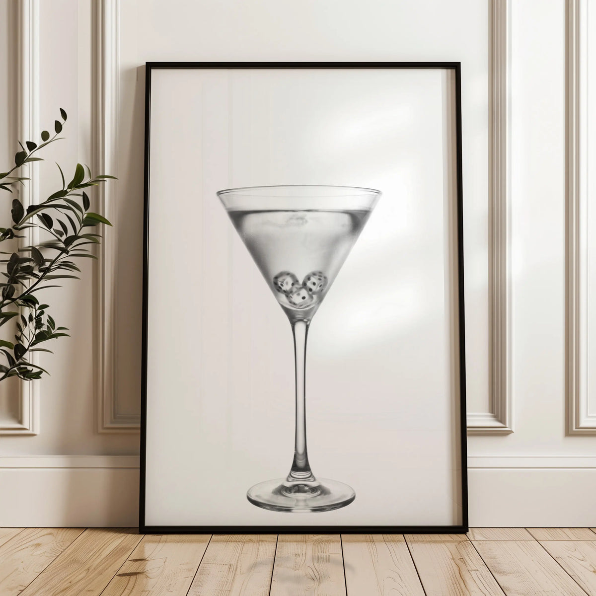 Playing Dirty - Black and White Poster Print | Cocktail Wall Art | Digital Download or Physical Print