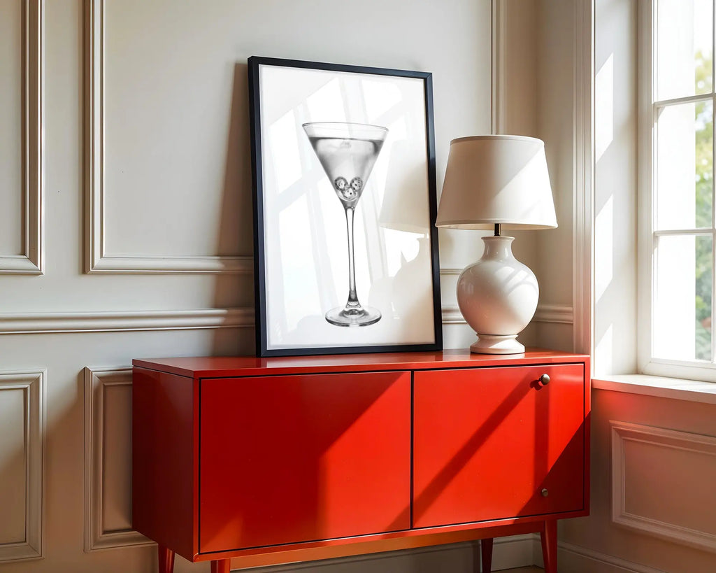 Playing Dirty - Black and White Poster Print | Cocktail Wall Art | Digital Download or Physical Print