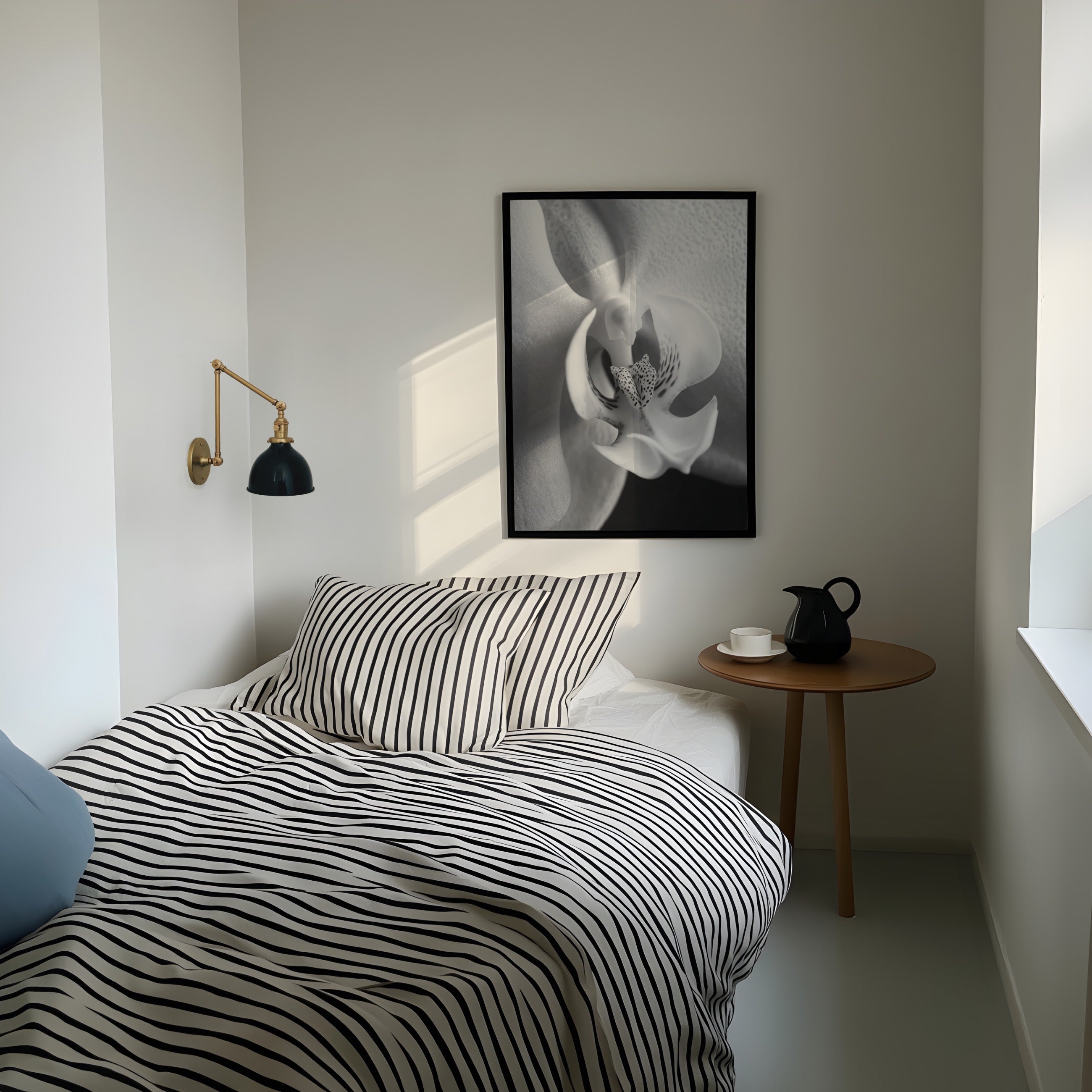 Delicate Orchid II - Black and White Wall Art | Abstract Art Prints | Instant Printable Download or Physical Print
