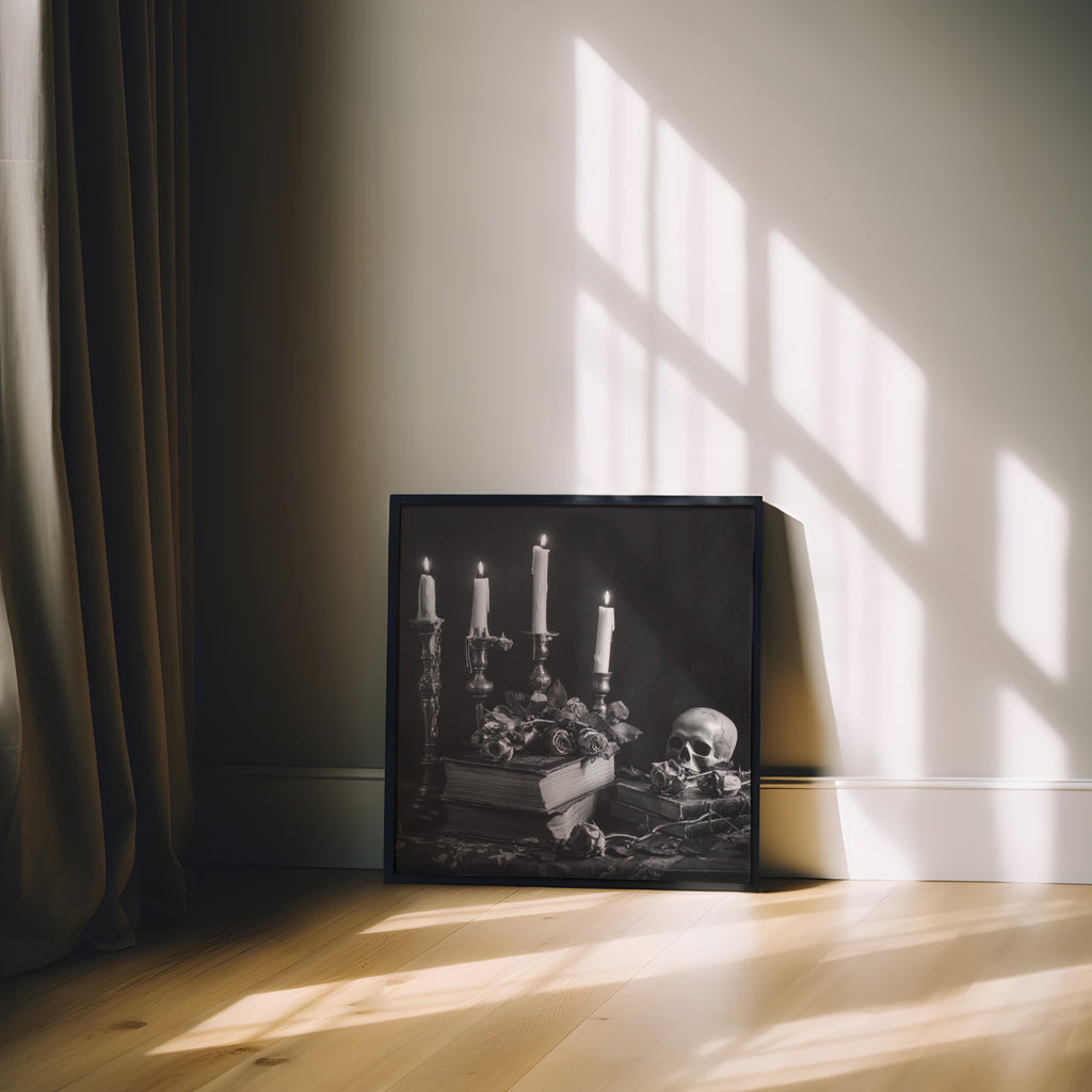 Spooky Season - Black and White Wall Art | Spooky Halloween Decor| Instant Printable Download or Physical Print