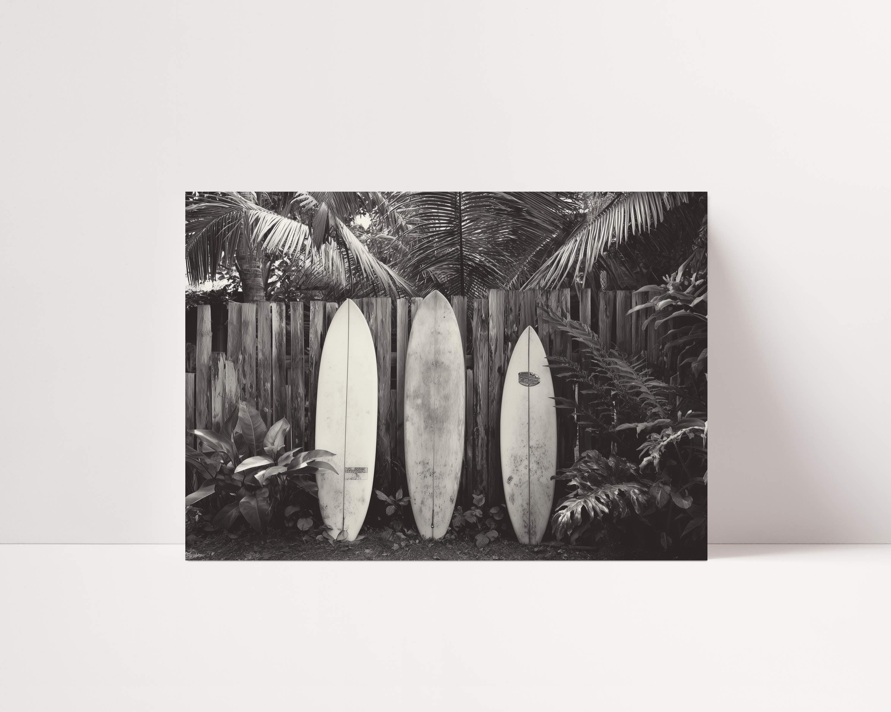 Beach Break - Black and White Surf Wall Art | Coastal Art Prints | Instant Printable Download or Physical Print
